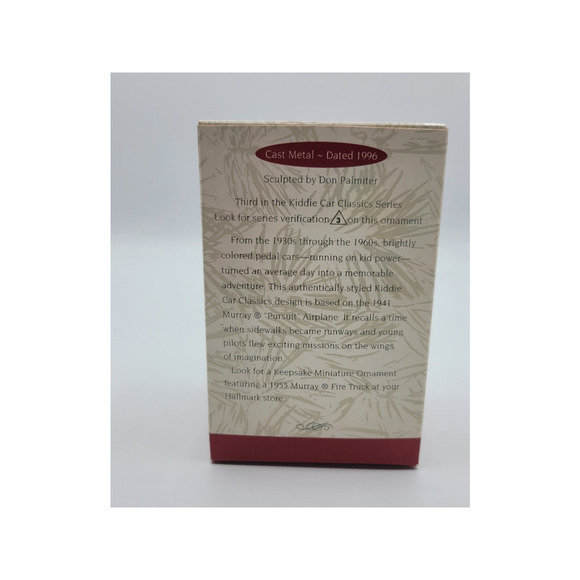 Hallmark Keepsake Ornament Kiddie Car Classics "Murray Airplane" 1996 - Picture 3 of 6